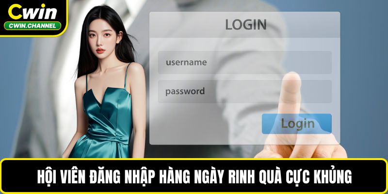 Hội viên đăng nhập hàng ngày rinh quà cực khủng